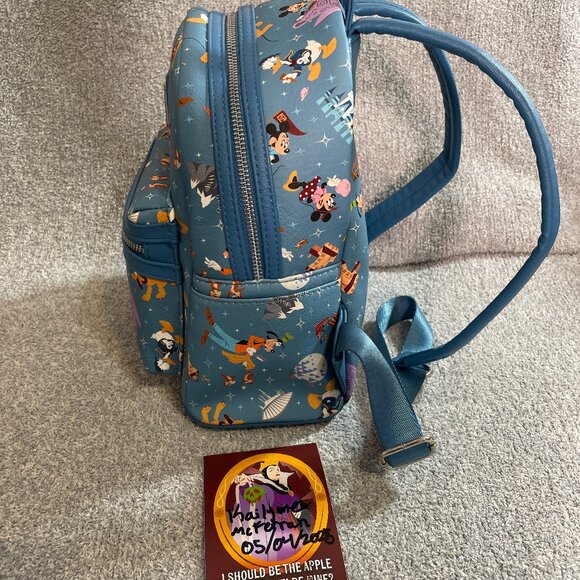 Disney Parks Loungefly Mini Backpack 2020 Park Life & Attractions Icons NWOT main image 4